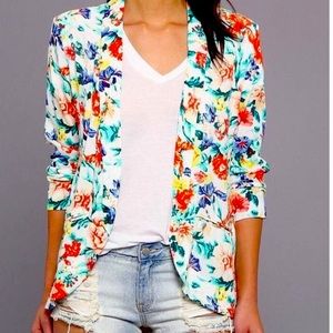 MINKPINK floral loose blazer sz S